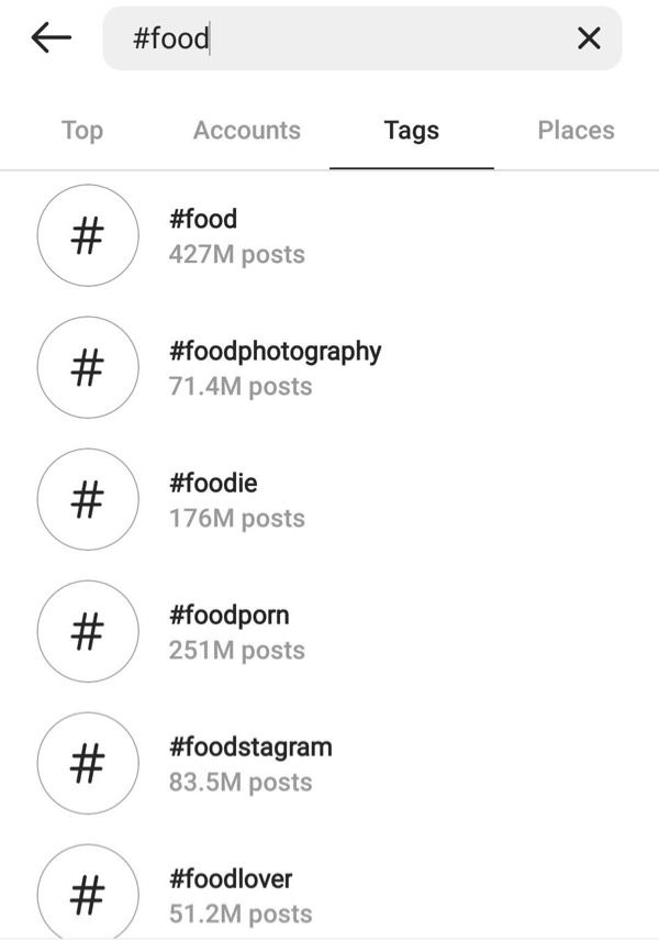 instagram hashtag search